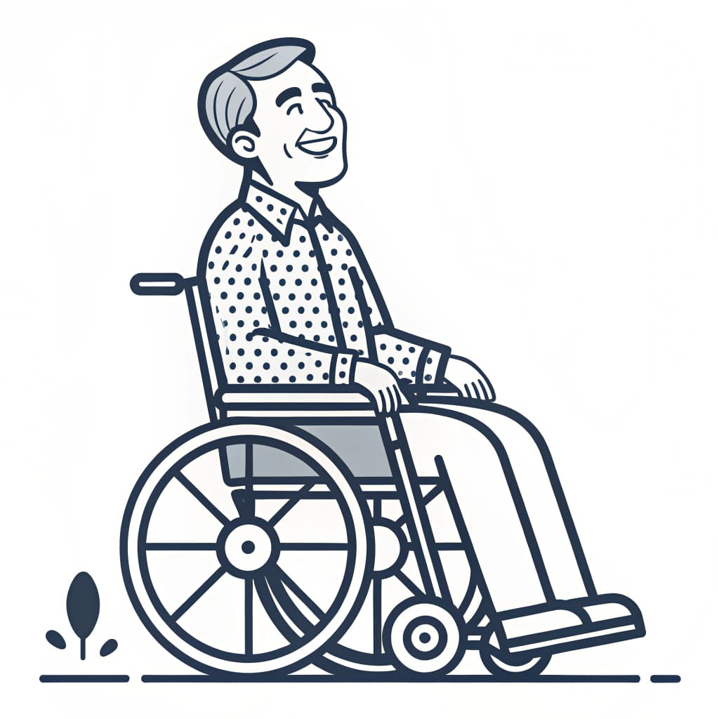 Person in wheelchair, disability coverage